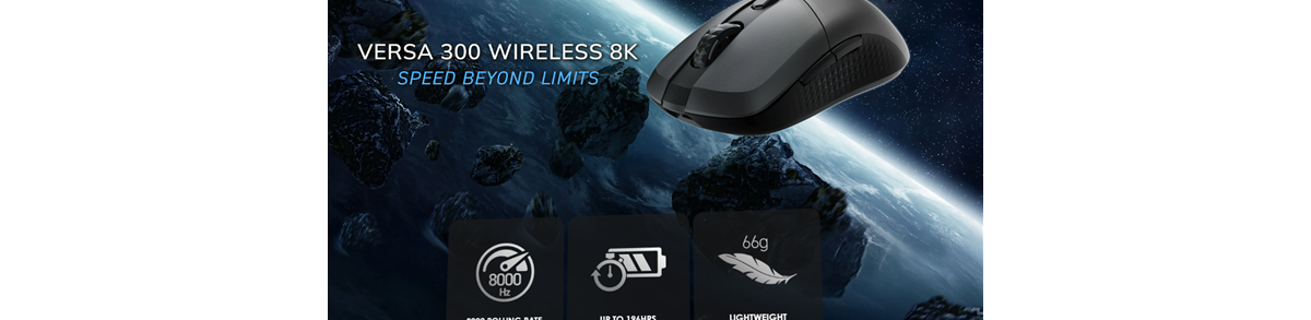 微星发布首款8kHz回报率无线鼠标：66g轻量化设计+196小时长续航