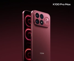 REDMI K100 Pro Max首批外观图发布：6.9英寸大直屏，赤霞珠红配色