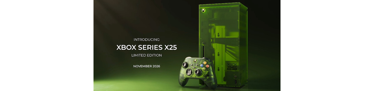 微软发布Xbox Series X25限量版主机：半透明绿色机身 独家品牌标识
