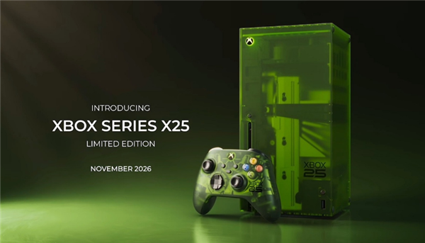 微软发布Xbox Series X25限量版主机：半透明绿色机身 独家品牌标识